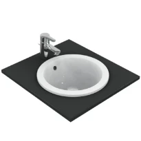 Ideal Standard Connect lavabo encastré rond 380 mm - blanc - sans trou de robinet - avec trop-plein