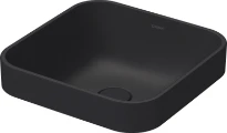 Duravit Happy D.2 Plus lavabo 400 x 400 mm - anthracite mat - sans trou de robinet - sans trop-plein - poli