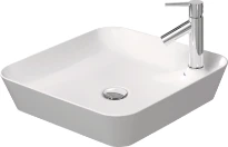 Duravit Cape Cod lavabo à poser 460 x 460 mm - blanc - avec trou de robinet - sans trop-plein