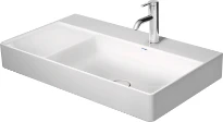 Duravit DuraSquare meuble lavabo 800 x 470 mm - cuvette droite - blanc - avec trou de robinet - sans trop-plein - poli