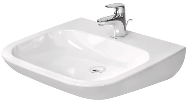 Duravit D-Code Vital Med lavabo 600 x 550 mm - blanc - avec trou de robinet - sans trop-plein