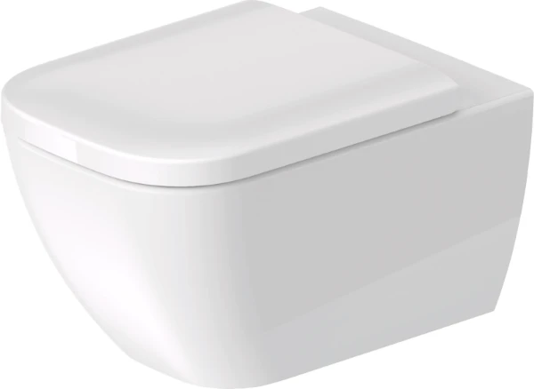 Duravit Happy D.2 toilette suspendue Rimless sans rebord - blanc Hygiene Glaze - B355xD540 mm