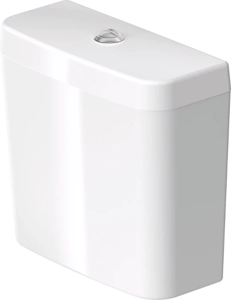 Duravit D-Code spoelreservoir - wit/chroom - toevoer onderaan links - Dual Flush
