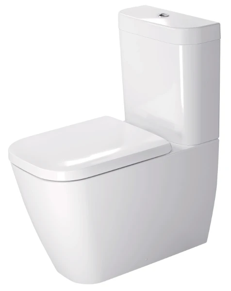 Duravit Happy D.2 staand toilet uitgang vario Back to Wall - wit - B395xD630 mm