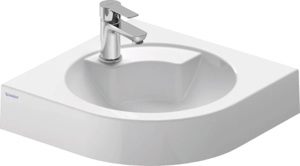 Duravit Architec lavabo d'angle 635 x 540 mm - blanc - avec trou de robinet centre gauche - sans trop-plein