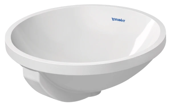 Duravit Architec onderbouwwastafel rond 400 mm - wit - zonder kraangat - met overloop - onderkant geëmailleerd