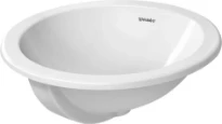 Duravit Architec lavabo encastré rond 470 mm - blanc - sans trou de robinet - avec trop-plein - fond émaillé