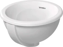 Duravit Architec Bali lavabo encastré rond 335 mm - blanc - sans trou de robinet - avec trop-plein - fond émaillé
