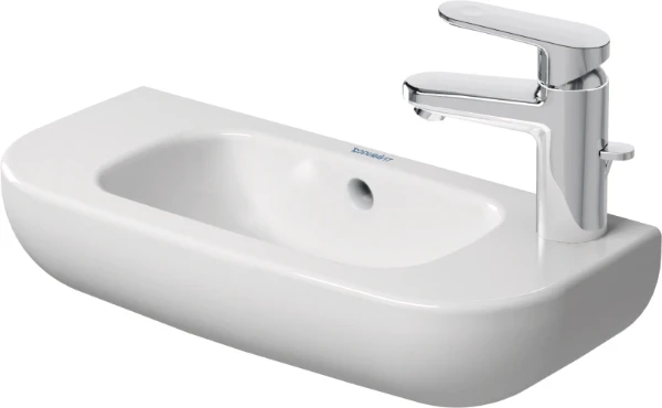 Duravit D-Code lave-mains 500 x 220 mm - blanc - avec trou de robinet - avec trop-plein