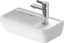 Duravit D-Neo lavabo 400 x 220 mm - blanc - avec trou de robinet droite - sans trop-plein - avec fixation - dessous vitré
