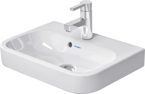 Duravit Happy D.2 handenwasser 500 x 360 mm - wit - met kraangat - met overloop - met kraangat - met overloop
