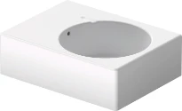 Duravit Scola lavabo 615 x 460 mm - cuvette droite - blanc - avec trou de robinet - avec trop-plein