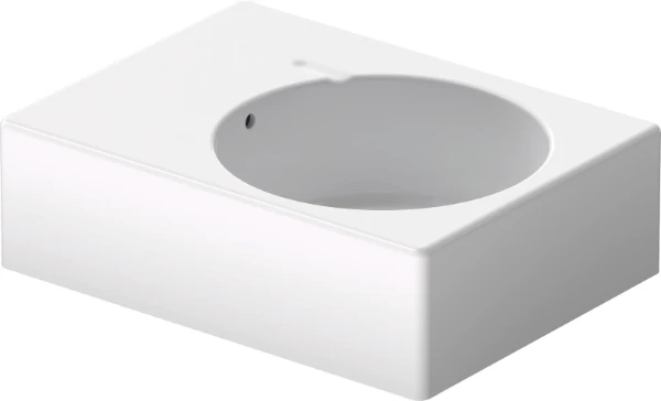 Duravit Scola lavabo 615 x 460 mm - cuvette droite - blanc - avec trou de robinet - avec trop-plein