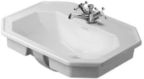 Duravit 1930 lavabo encastré 580 x 470 mm - blanc - avec trou de robinet - avec trop-plein