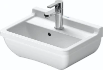 Duravit Starck 3 lave-mains 450 x 320 mm - blanc - avec trou de robinet - avec trop-plein
