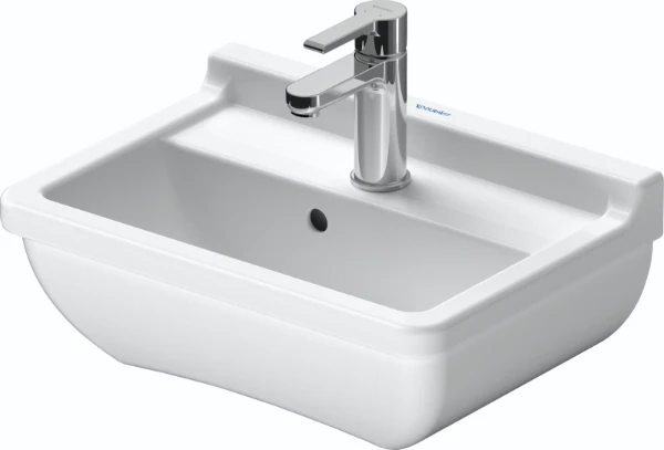 Duravit Starck 3 handenwasser 450 x 320 mm - wit - met kraangat - met overloop