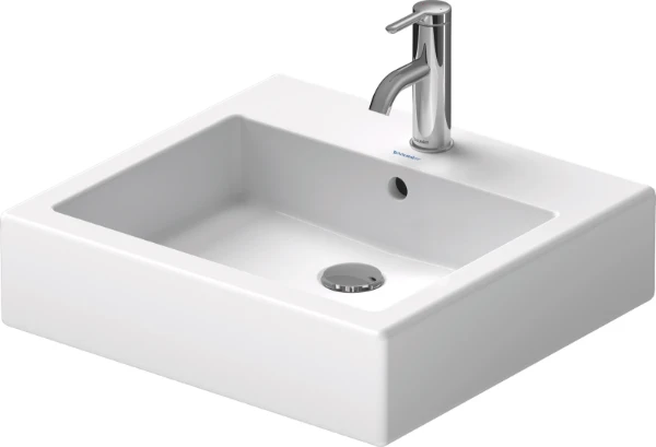 Duravit Vero lavabo 500 x 470 mm - blanc - avec trou de robinet - avec trop-plein - poli - fond vitré