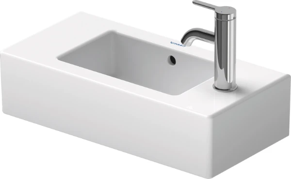 Duravit Vero lave-mains 500 x 250 mm - blanc - avec trou de robinet gauche - avec trop-plein