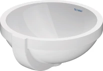 Duravit Architec lavabo sous plan rond 325 mm - blanc - sans trou de robinet - avec trop-plein - fond émaillé