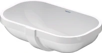 Duravit D-code lavabo sous plan 495 x 290 mm - blanc - sans trou de robinet - avec trop-plein