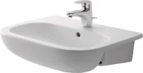 Duravit D-Code lavabo semi-encastré 550 x 440 mm - blanc - avec trou de robinet - avec trop-plein