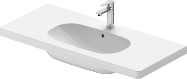 Duravit D-Code meuble lavabo 1050 x 480 mm - blanc - avec trou de robinet - avec trop-plein