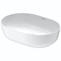 Duravit Luv lavabo 500 x 350 mm - blanc/blanc soyeux mat - sans trou de robinet - sans trop-plein - poli