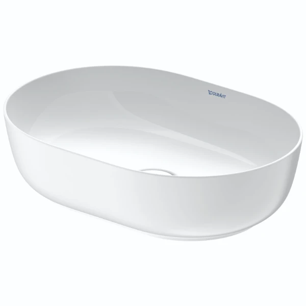 Duravit Luv lavabo 500 x 350 mm - blanc/blanc soyeux mat - sans trou de robinet - sans trop-plein - poli