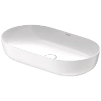 Duravit Luv lavabo 700 x 400 mm - blanc/blanc soyeux mat - sans trou de robinet - sans trop-plein - poli
