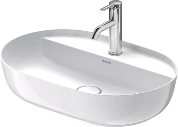 Duravit Luv lavabo à poser 600 x 400 mm - blanc - avec trou de robinet - avec trop-plein - poli
