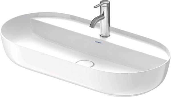 Duravit Luv opzetwastafel 800 x 400 mm - wit - met kraangat - zonder overloop - geslepen
