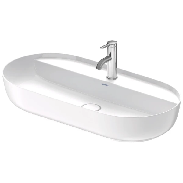 Duravit Luv lavabo à poser 800 x 400 x 136 mm - blanc - avec trou de robinet - sans trop-plein - poli