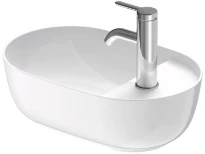 Duravit Luv lavabo à poser 420 x 270 mm - blanc - avec trou de robinet gauche - sans trop-plein - poli