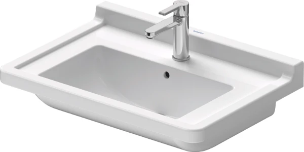 Duravit Starck 3 meuble lavabo 700 x 490 mm - blanc - avec trou de robinet - avec trop-plein