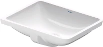 Duravit Starck 3 lavabo sous plan 530 x 365 mm - blanc - sans trou de robinet - avec trop-plein - poli
