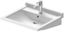 Duravit Starck 3 vital lavabo 600 x 545 mm - blanc - avec trou de robinet - avec trop-plein - pour les personnes handicapées