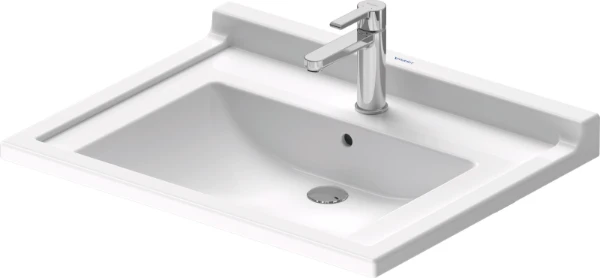 Duravit Starck 3 vital wastafel 700 x 545 mm - wit - met kraangat - met overloop - voor mindervaliden