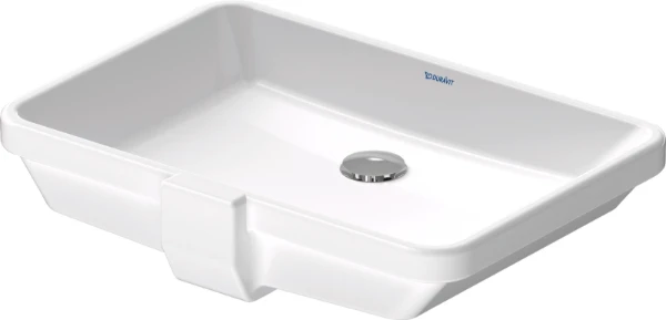 Duravit 2nd Floor onderbouwwastafel 525 x 350 mm - wit - zonder kraangat - met overloop - incl. bevestiging