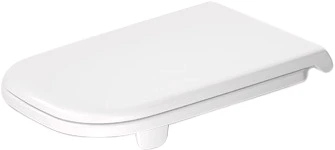 Duravit D-Code Vital abattant - NOUVEAU MODELE - blanc - charnière inox continue - version longue