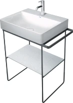 Duravit DuraSquare plateau verre sur console metall.p. lav. 235360, blanc