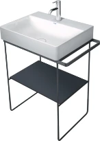 Duravit DuraSquare plateau verre sur console metall.p. lav. 235360, noir
