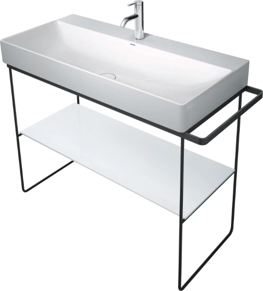 Duravit DuraSquare plateau verre sur console metall.p. lav. 235310, blanc
