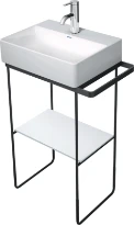 Duravit DuraSquare plateau verre sur console metall.p. lav. 073245, blanc