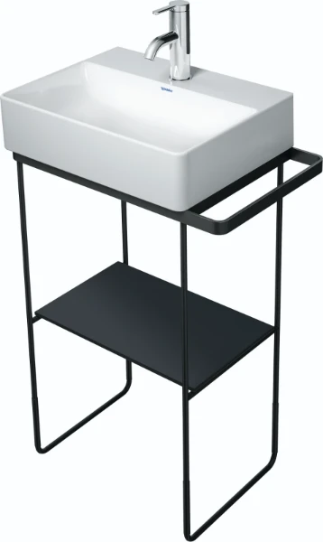 Duravit DuraSquare plateau verre sur console metall.p. lav. 073245, noir