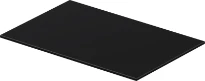 Duravit DuraSquare plateau verre sur console metall.p. 003111+12 noir
