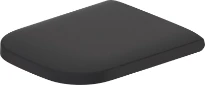 Duravit Happy D.2 abattant - anthracite mat - softclose - charnière inox