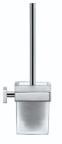 Duravit Karree porte-balayette p.fixation murale, verre mat,chromé