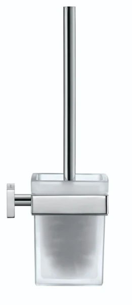 Duravit Karree porte-balayette p.fixation murale, verre mat,chromé