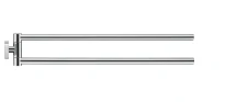 Duravit Karree porte-serviettes 45 cm double, chromé
