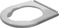 Duravit Starck 1 abattant sans couvercle - blanc - charnière inox en 1 pièce
